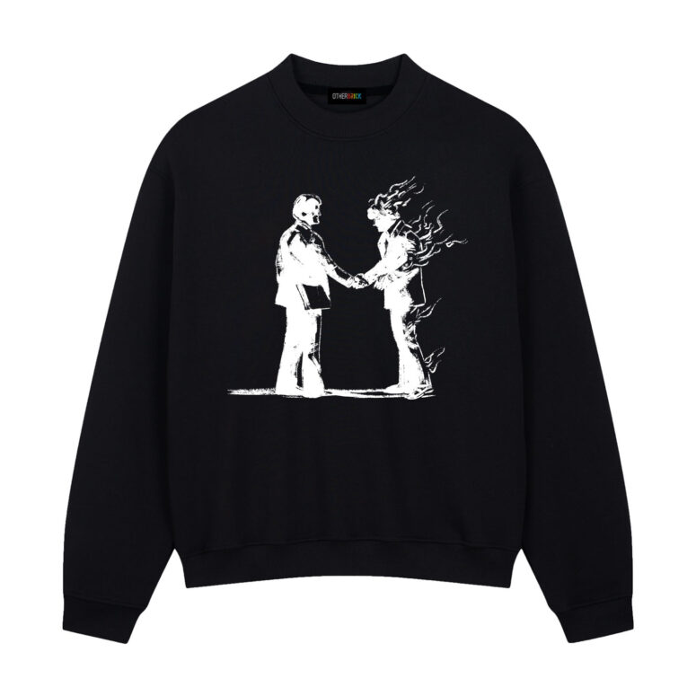 Wish You Were Here Handshake Drawing Pink Floyd Shirt