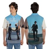 Wish You Were Here Handshake X Desert Man In Bowler Pink Floyd Mockup Polo Shirt Men - OtherBrick