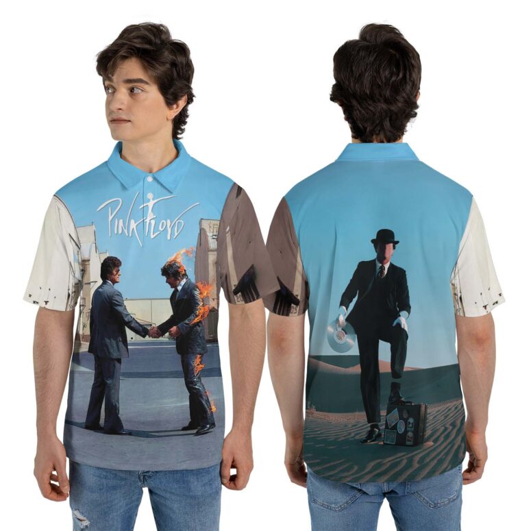 WYWH HandShake x Desert Man in Bowler Pink Floyd Polo Shirt WYWH HandShake x Desert Man in Bowler Pink Floyd Polo Shirt
