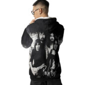 Hoodie Back Pink Floyd Band Black And White Grungle Texture 3d Hoodie - OtherBrick