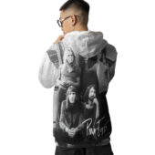 Hoodie Back Pink Floyd Band Black And White Texture 3d Hoodie - OtherBrick