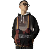 Hoodie Front Pink Floyd Animal X Dsotm Brown Lights 3d Hoodie - OtherBrick