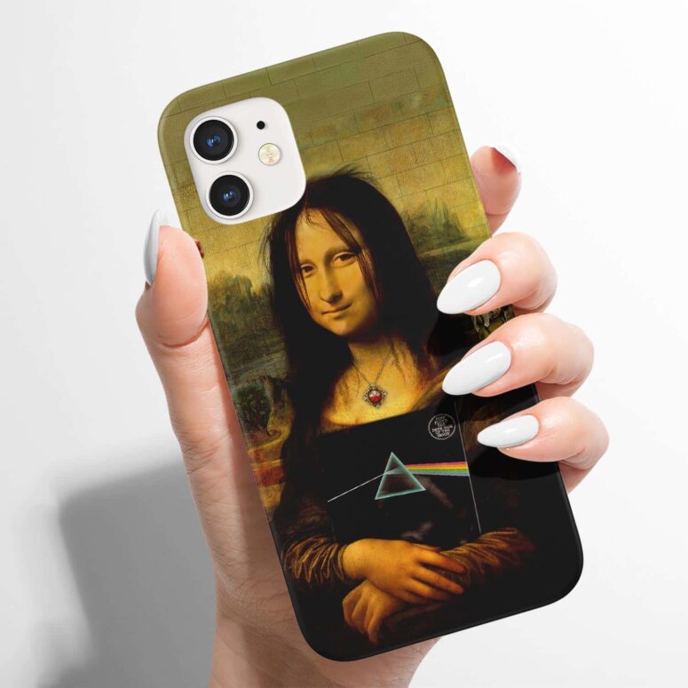 Pink Floyd TDSOTM Vinyl Disk Animals Atom Heart Mother Monalisa Parody Phone Case