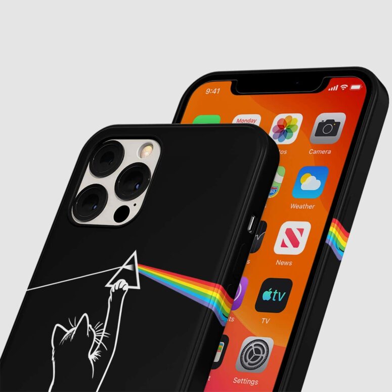 Cat Dark Side Of The Moon Pink Floyd Phone Case Cat Dark Side Of The Moon Pink Floyd Phone Case