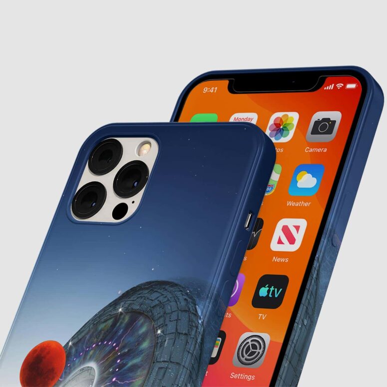 Pulse Red Moon The Sea Phone Case