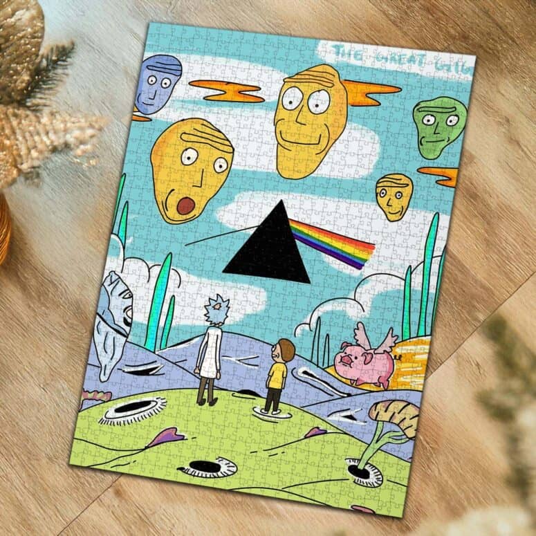 Rick and Morty x Dark Side Of The Moon Puzzle