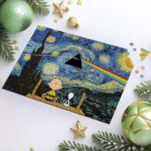 Puzzle2 Snoopy And Charlie Looking Dark Side Of The Moon Van Gogh - OtherBrick
