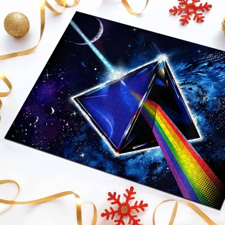 Dark Side Of The Moon Cosmic Prism Rainbow Galaxy Puzzle