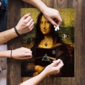 Puzzle3 Pink Floyd Tdsotm Vinyl Disk Animals Atom Heart Mother Monalisa Parody - OtherBrick