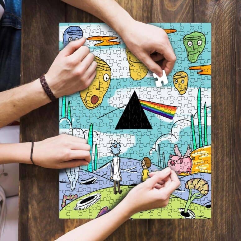 Rick and Morty x Dark Side Of The Moon Puzzle