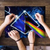 Puzzle4 Dark Side Of The Moon Cosmic Prism Rainbow Galaxy - OtherBrick