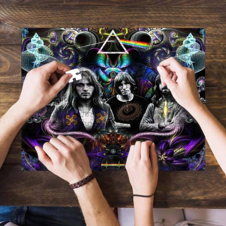 Dark Side Of The Moon Psychedelic Abstract Art Puzzle