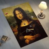 Puzzle4 Pink Floyd Tdsotm Vinyl Disk Animals Atom Heart Mother Monalisa Parody - OtherBrick