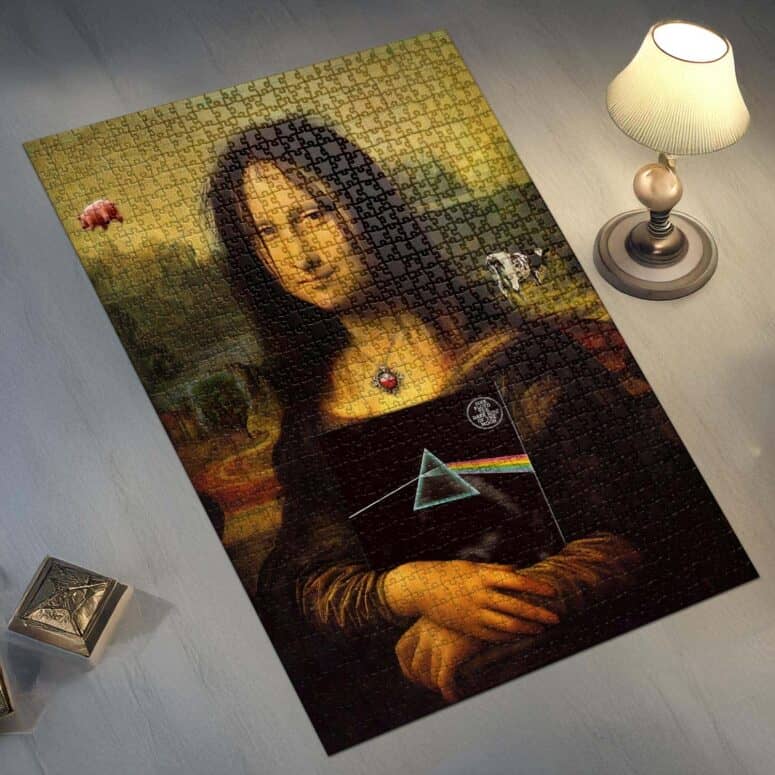 Pink Floyd TDSOTM Vinyl Disk Animals Atom Heart Mother Monalisa Parody Puzzle Pink Floyd TDSOTM Vinyl Disk Animals Atom Heart Mother Monalisa Parody Puzzle