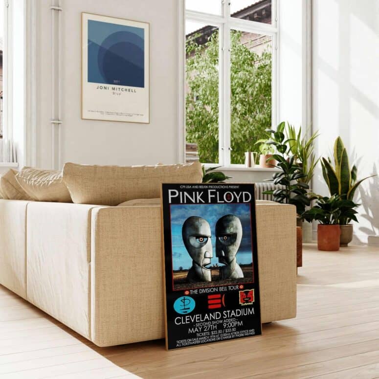 The Division Bell Tour Pink Floyd 1994 Cleveland Concert Poster The Division Bell Tour Pink Floyd 1994 Cleveland Concert Poster