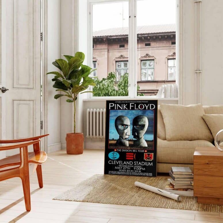 The Division Bell Tour Pink Floyd 1994 Cleveland Concert Poster The Division Bell Tour Pink Floyd 1994 Cleveland Concert Poster