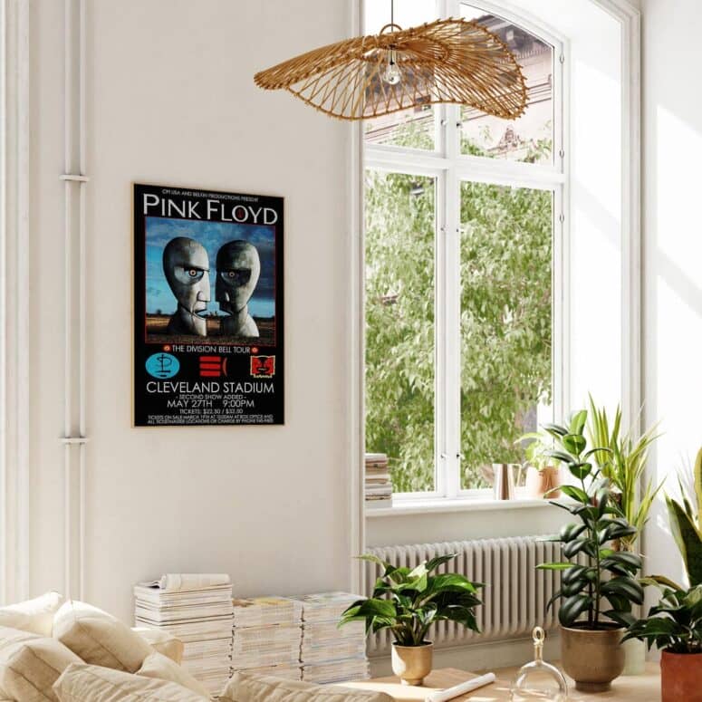 The Division Bell Tour Pink Floyd 1994 Cleveland Concert Poster The Division Bell Tour Pink Floyd 1994 Cleveland Concert Poster
