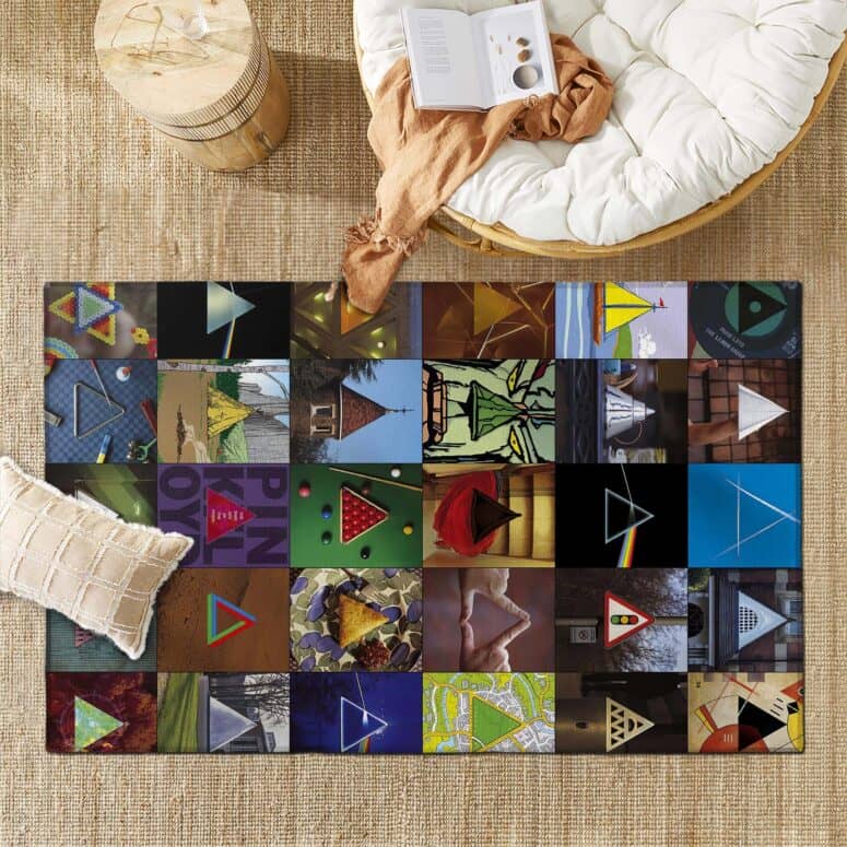 Pink Floyd Album Dark Side Of The Moon Collage Rug
