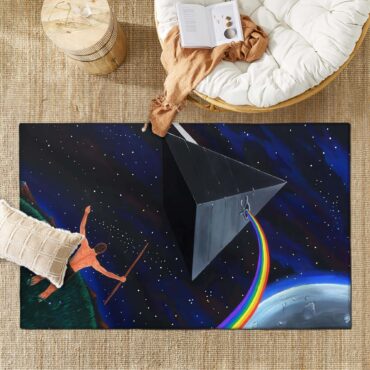 The Dark Side of the Moon Ancient Men Painting Rug
