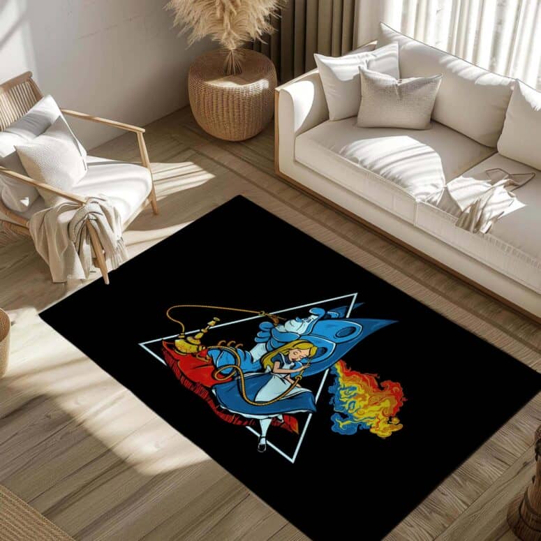 Alice In Wonderland Dark Side Of The Moon Rug