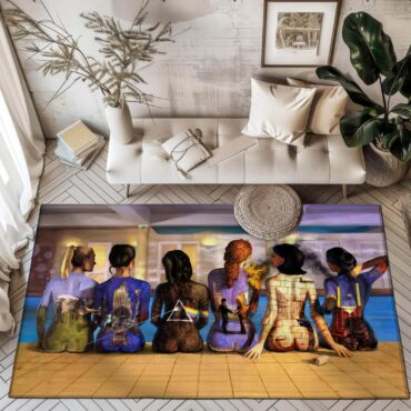 Pink Floyd Back Art Catalog Watercolor Painting Rug
