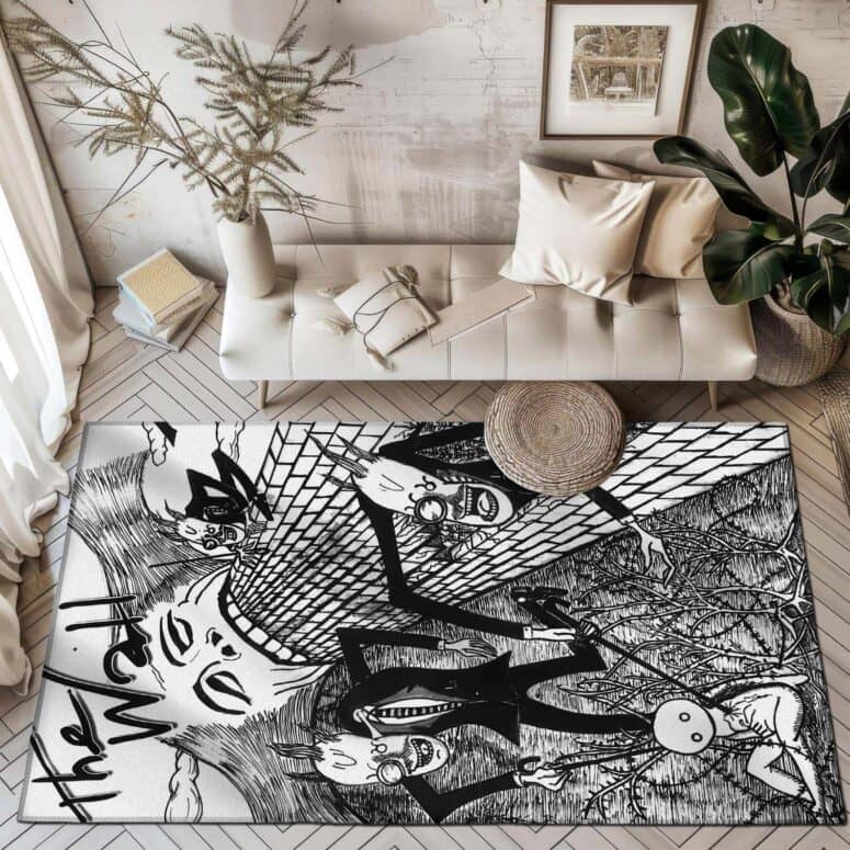 The Wall Teacher Psychedelic Illustrator Rug The Wall Teacher Psychedelic Illustrator Rug