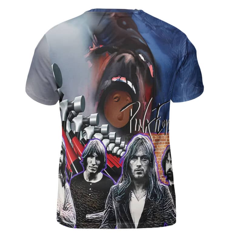 The Wall Hammer Screaming Face Pink Floyd Band Art Shirt The Wall Hammer Screaming Face Pink Floyd Band Art Shirt