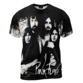 Shirt Front Pink Floyd Band Black And White Grungle Texture 3d Hoodie - OtherBrick