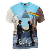 Shirt Front Pink Floyd Wish You Were Here Handshake X Dsotm 3d Hoodiee - OtherBrick
