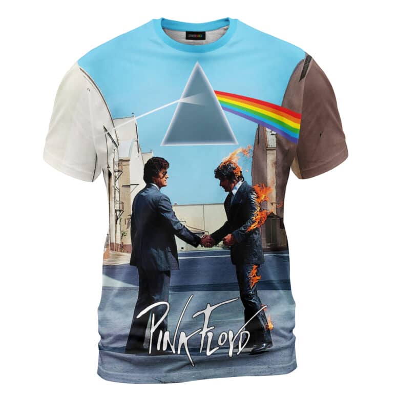 Pink Floyd Wish You Were Here HandShake x DSOTM Shirt Pink Floyd Wish You Were Here HandShake x DSOTM Shirt