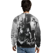 Sweater Back Pink Floyd Band Black And White Texture 3d Hoodie - OtherBrick