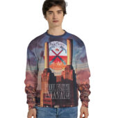 Sweater Front Pink Floyd Animals Pig Fly X The Wall Logo 3d Hoodie - OtherBrick