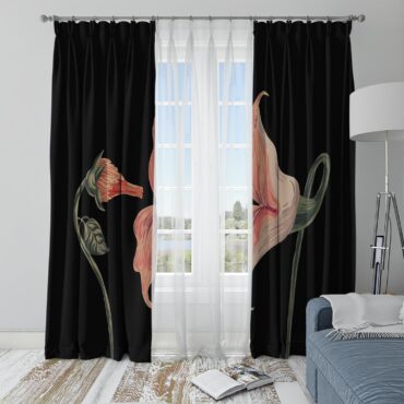 Fecking Flowers Window Curtains