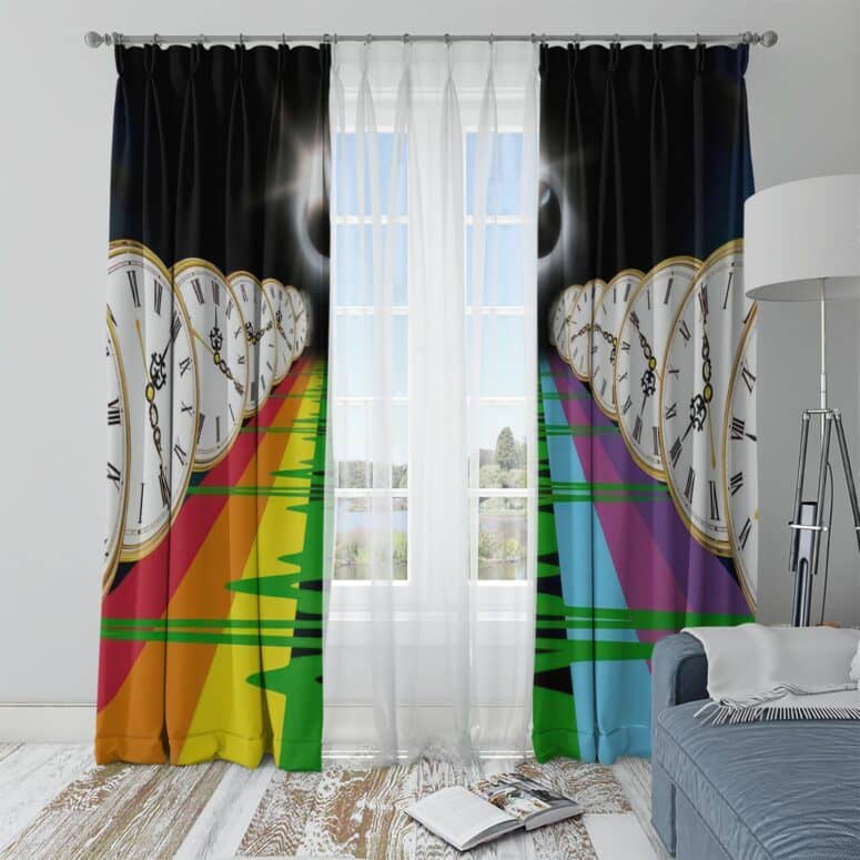 Pink Floyd Eclipse Road Time Dark Side Of The Moon Window Curtains Pink Floyd Eclipse Road Time Dark Side Of The Moon Window Curtains