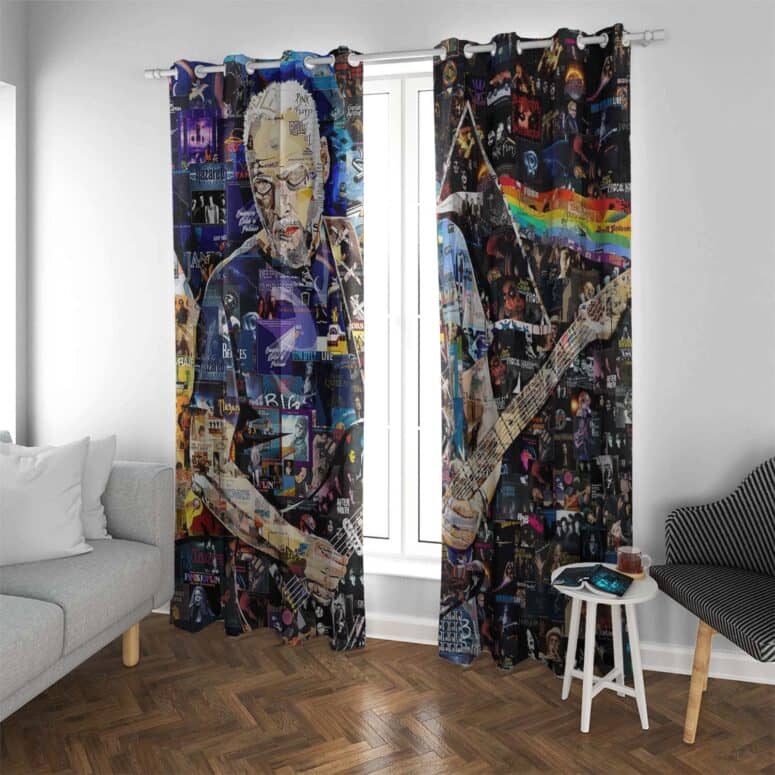 David Gilmour Playing Ukrainian Song Window Curtains