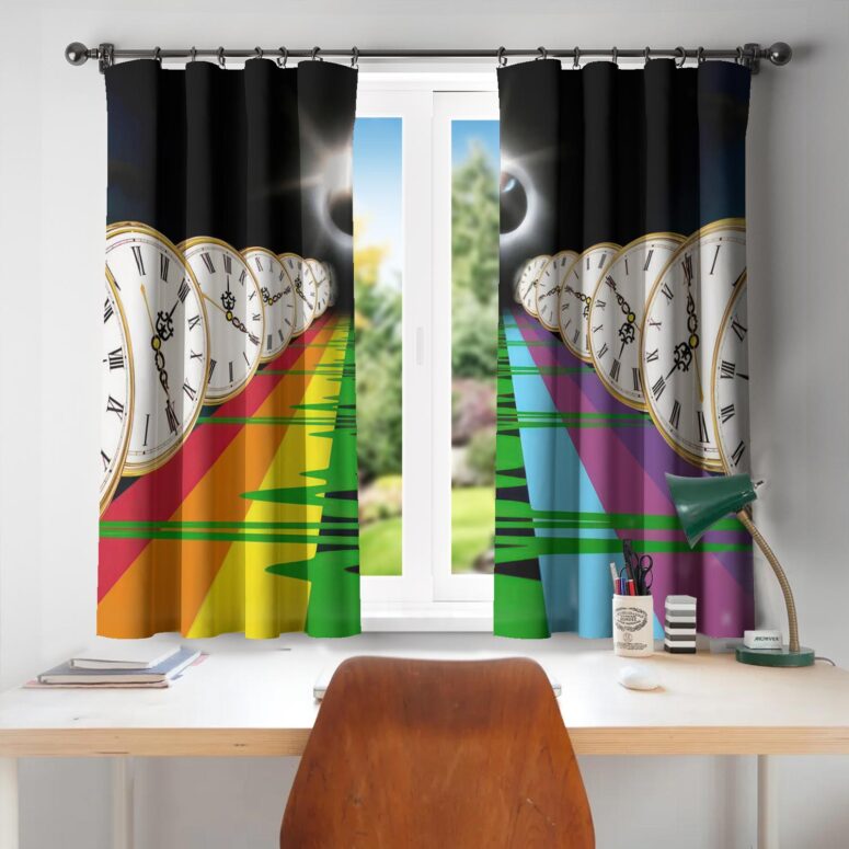 Pink Floyd Eclipse Road Time Dark Side Of The Moon Window Curtains Pink Floyd Eclipse Road Time Dark Side Of The Moon Window Curtains