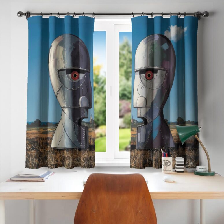 The Division Bell Morning Cathedral Pink Floyd 1994 Illustration Window Curtains The Division Bell Morning Cathedral Pink Floyd 1994 Illustration Window Curtains