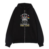 I Can't Hear You Dsotm Pink Floyd Cat Front Ziphoodie Black - OtherBrick