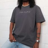 Minimalist Pink Floyd Logo Front Shirt Man Grey - OtherBrick