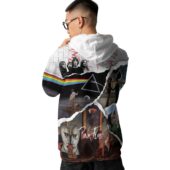 Pink Floyd Album Collection Torn Paper Hoodie Back - OtherBrick