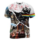 Pink Floyd Album Collection Torn Paper Shirt Front - OtherBrick