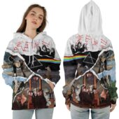 Pink Floyd Album Collection Torn Paper Ziphoodie - OtherBrick