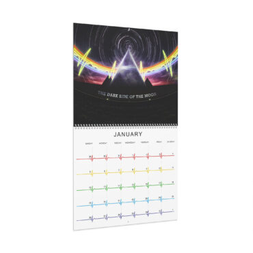 Pink Floyd Calendar 2025 Album Collection Torn Paper