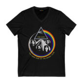 Pink Floyd The Dark Side Of The Moon World Tour Vintage Front Vneck Black - OtherBrick