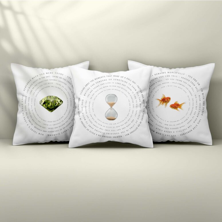 Pink Floyd WYWH x Shine On You Crazy Diamond x Time Round Set 3 Cushion Pillow