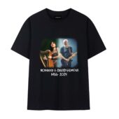 Romany & David Gilmour Msg 2024 Luck And Strange Front Tshirt Black - OtherBrick