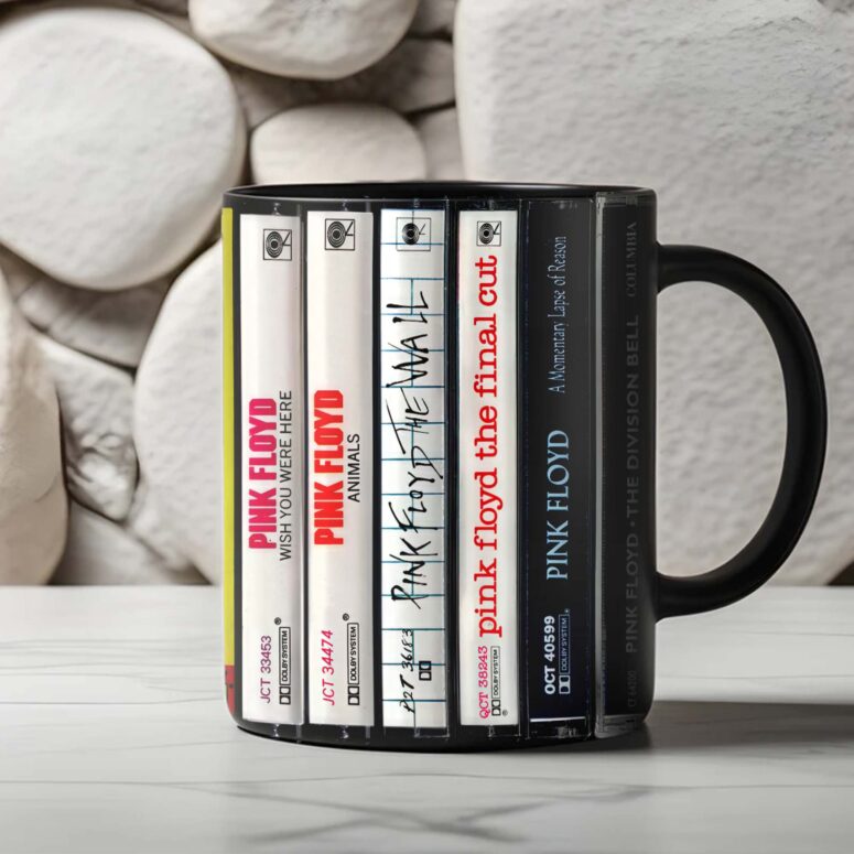 Pink Floyd 14 Albums Cassette Retro Collection Accent Mug Pink Floyd 14 Albums Cassette Retro Collection Accent Mug