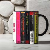 17 Album Cassette Pink Floyd Mug Mug Black 32 - OtherBrick