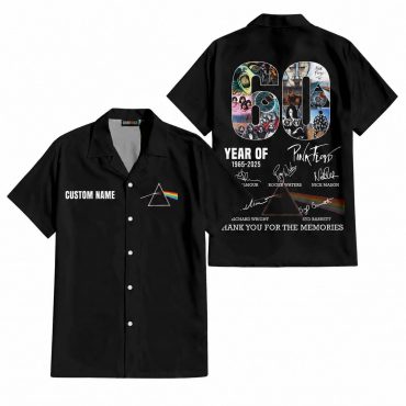 60 Years of 1965-2025 DSOTM Custom Name Pink Floyd Hawaiian Shirt 60 Years of 1965-2025 DSOTM Custom Name Pink Floyd Hawaiian Shirt