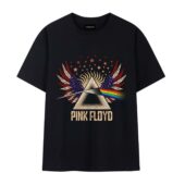America Dark Side Of The Moon Pink Floyd Vintage Front Tshirt Black - OtherBrick